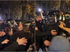 Strašne scene u Novom Sadu: Policajac brutalno udario ženu na protestima