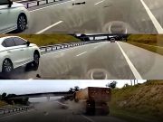 Automobil nakon udara u predmet završio pod kamionom